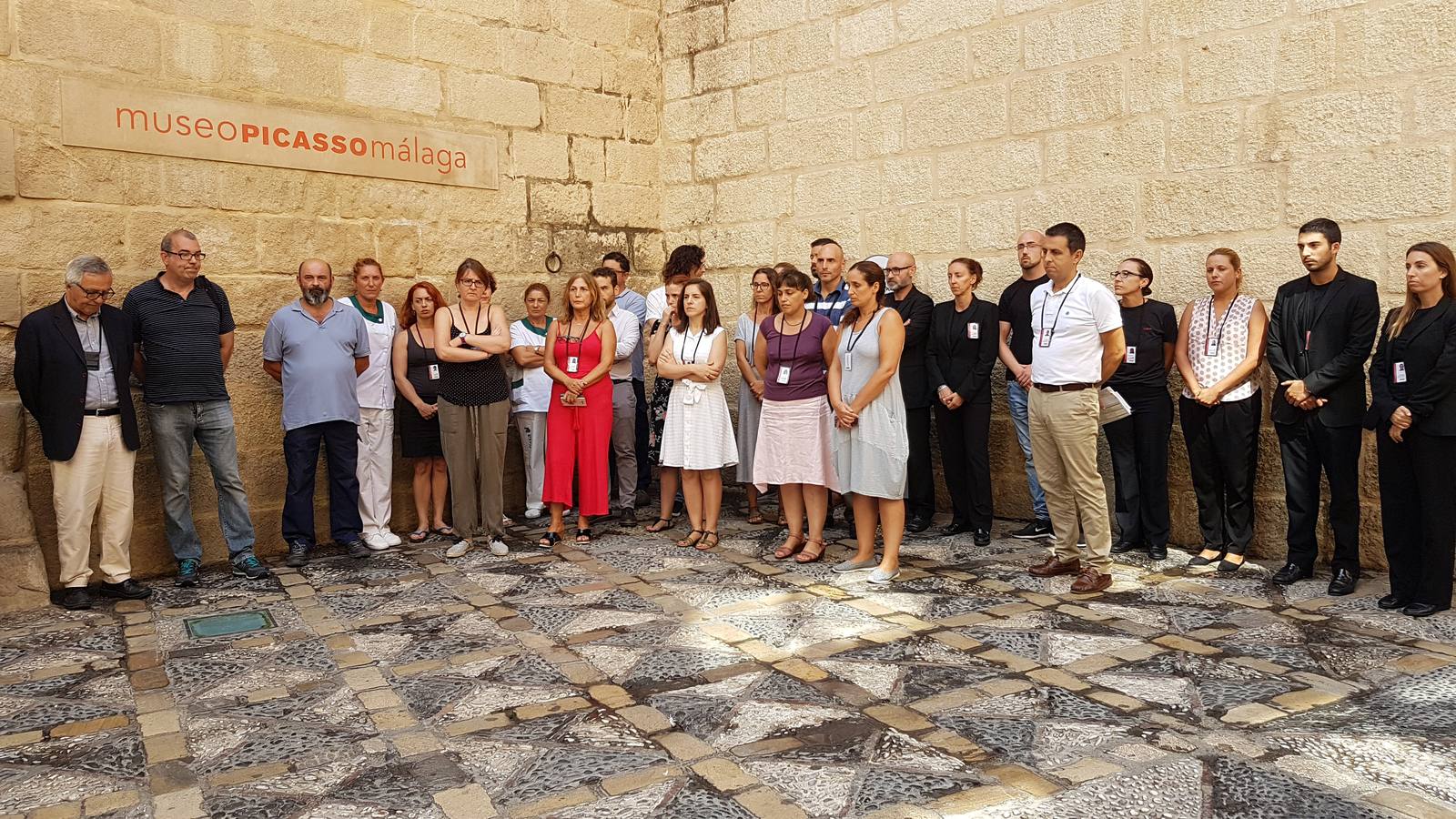 Responsables y trabajadores del Museo Picasso. 