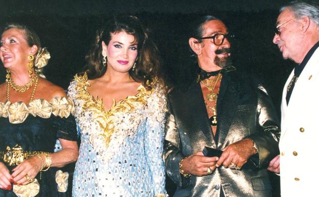 Magrit de Mora, Lamia Khashoggi, Jaime de Mora y el príncipe Alfonso