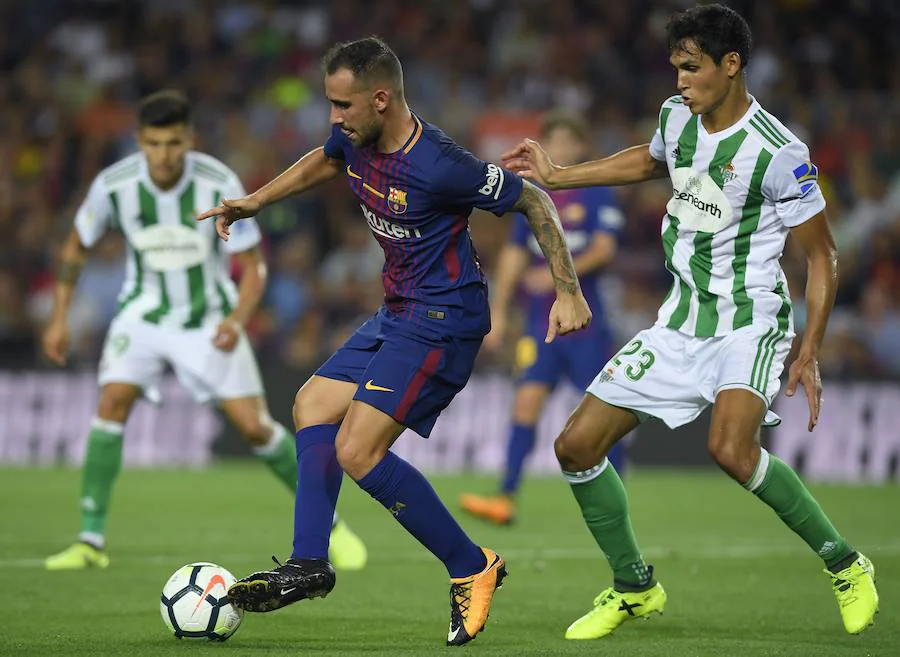 Las mejores imágenes del partido entre el l Barcelona y el Betis, correspondiente a la primera joranda de Liga. 