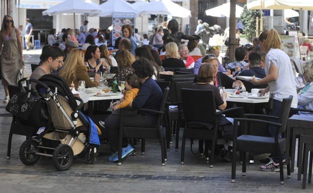 Casi todos los hurtos se cometían en terrazas del centro de Málaga.