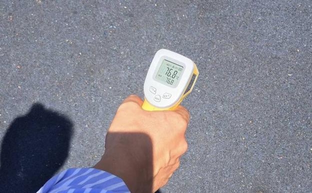 Temperaturas registradas en el pavimento. :