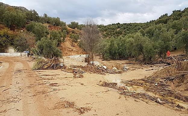 Daños producidos por la tormenta del pasado lunes en el término municipal de Cuevas de San Marcos