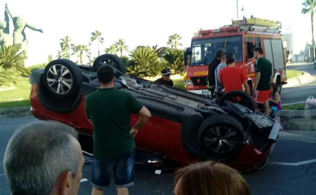 Así quedaba el coche accidentado 