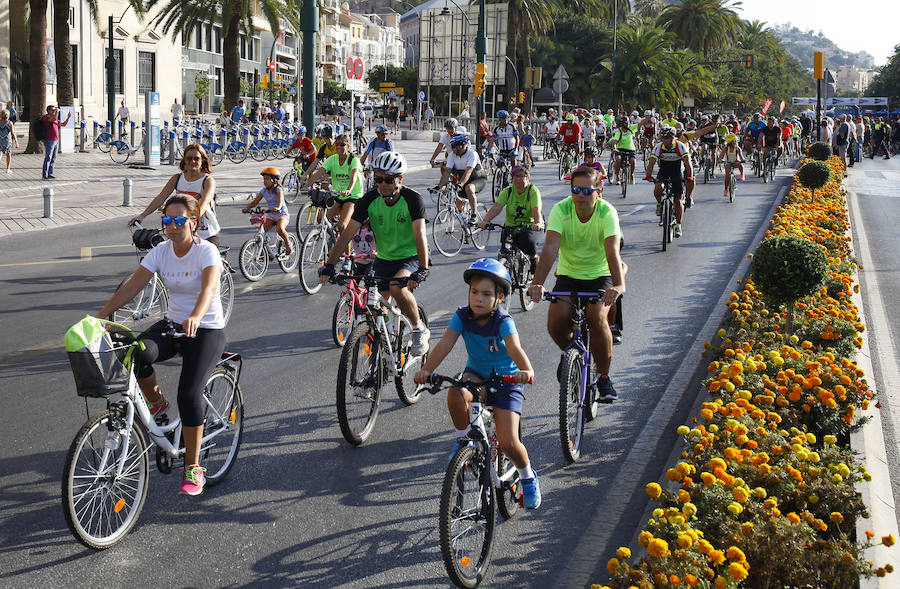 Más de 15.000 ciclistas han tomado esta mañana las calles de la ciudad en una actividad enmarcada en la Semana de la Movilida