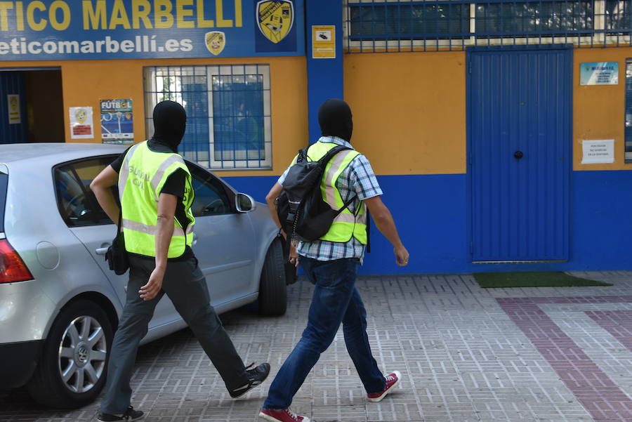 La operación suma once detenidos, entre ellos, los propietarios del club Marbella FC y de Agua de Mijas