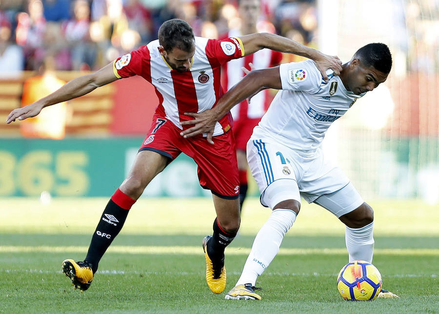 El Real Madrid cayó en su primera visita en la historia a Montilivi (2-1). El cuadro dirigido por Machín remontó el gol inicial de Isco con los tantos de Stuani y Portu.