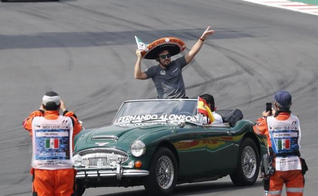 Fernando Alonso, en el Autódromo Hermanos Rodríguez de México. 
