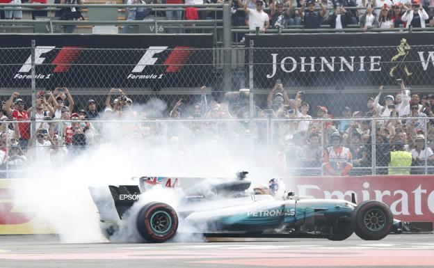 Lewis Hamilton, en el GP de México. 