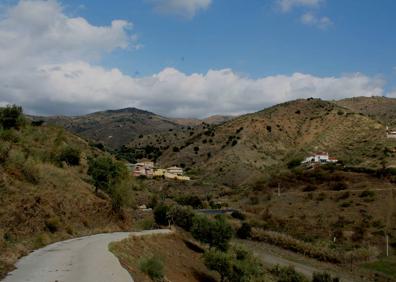 Imagen secundaria 1 - Carril hormigonado por el que se deja atrás el arroyo Granadillas. La ruta comienza a adentrarse en el monte rinconero. Antiguo cortijo junto al camino.