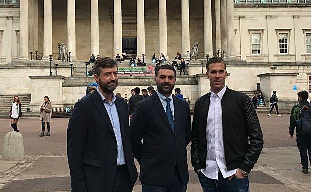 Zoltán Biedermann, Javier Fernández y Adrián San Miguel. :