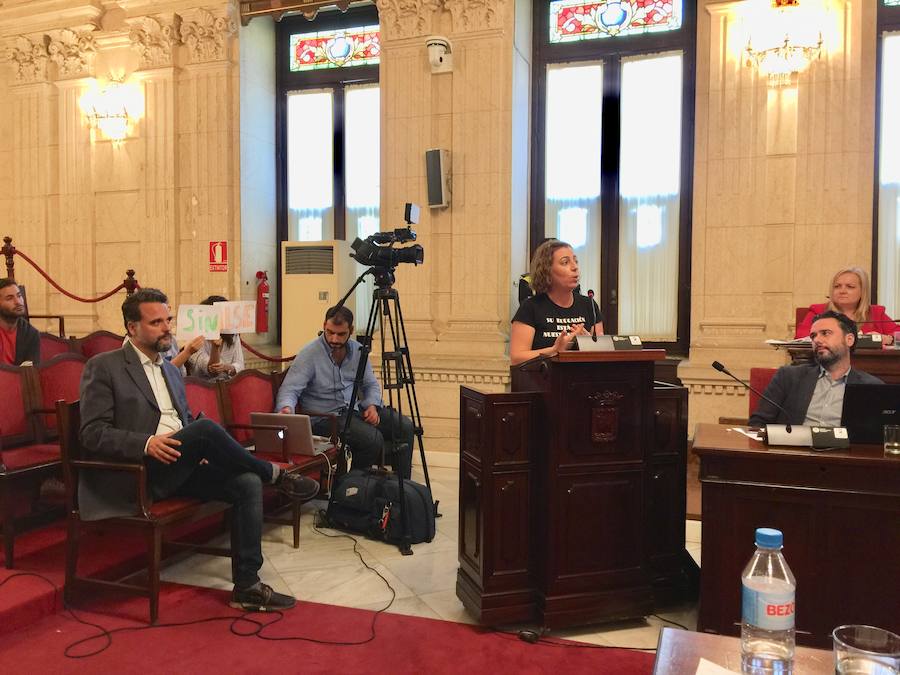Interviene la portavoz del colectivo de lenguaje de signos en Málaga, Luisa Aguilar.