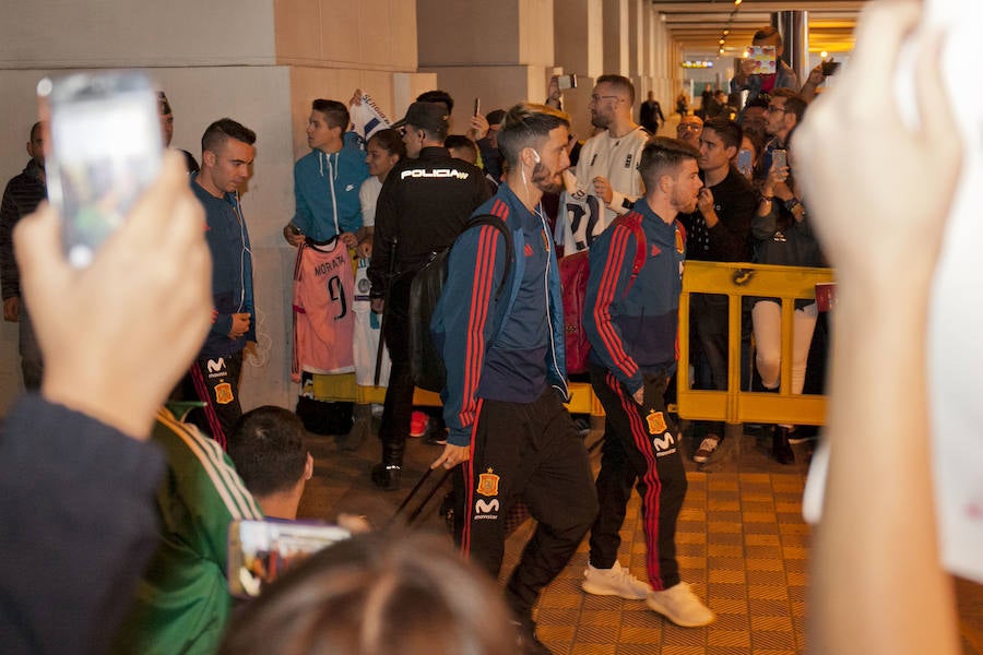 La selección española ya se encuentra en Málaga para disputar este sábado el partido amistoso ante Costa Rica en La Rosaleda.