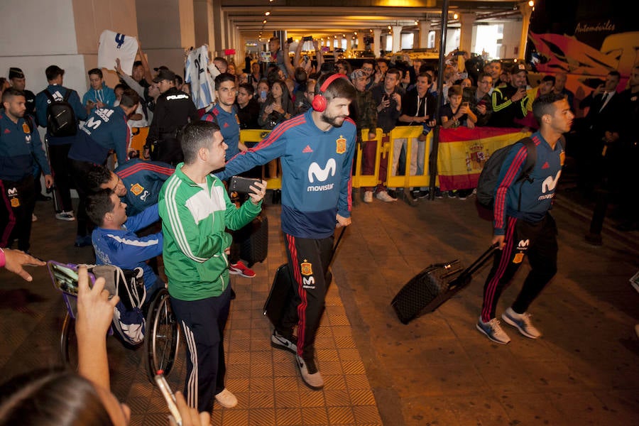 La selección española ya se encuentra en Málaga para disputar este sábado el partido amistoso ante Costa Rica en La Rosaleda.