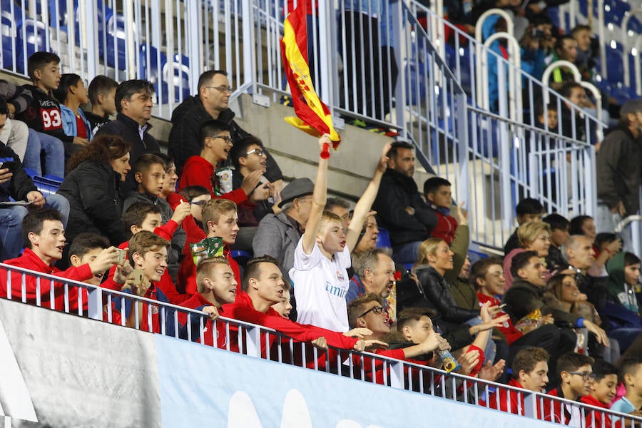 Unas 19.000 personas acudieron a La Rosaleda a presenciar el entrenamiento de la selección española de fútbol.