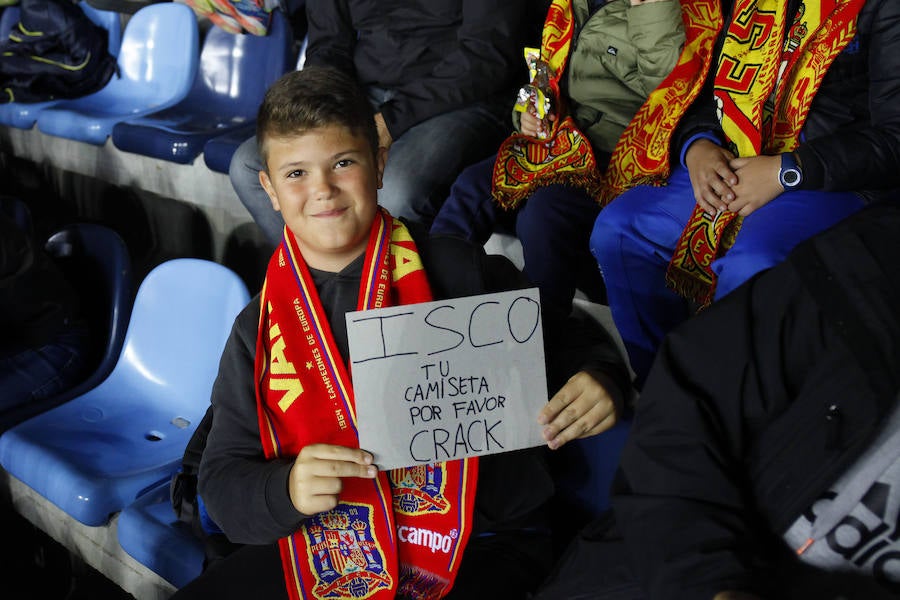 Unas 19.000 personas acudieron a La Rosaleda a presenciar el entrenamiento de la selección española de fútbol.