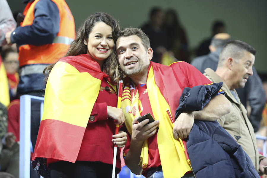 La Rosaleda colgó el cartel de "completo" en el partido amistoso que enfrentó a España ante Costa Rica en Málaga.