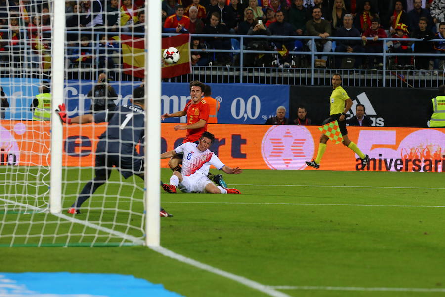 España golea a Costa Rica en La Rosaleda en el amistoso para preparar el Mundial 2018.