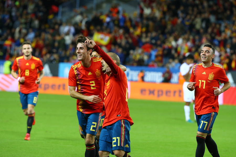 España golea a Costa Rica en La Rosaleda en el amistoso para preparar el Mundial 2018.
