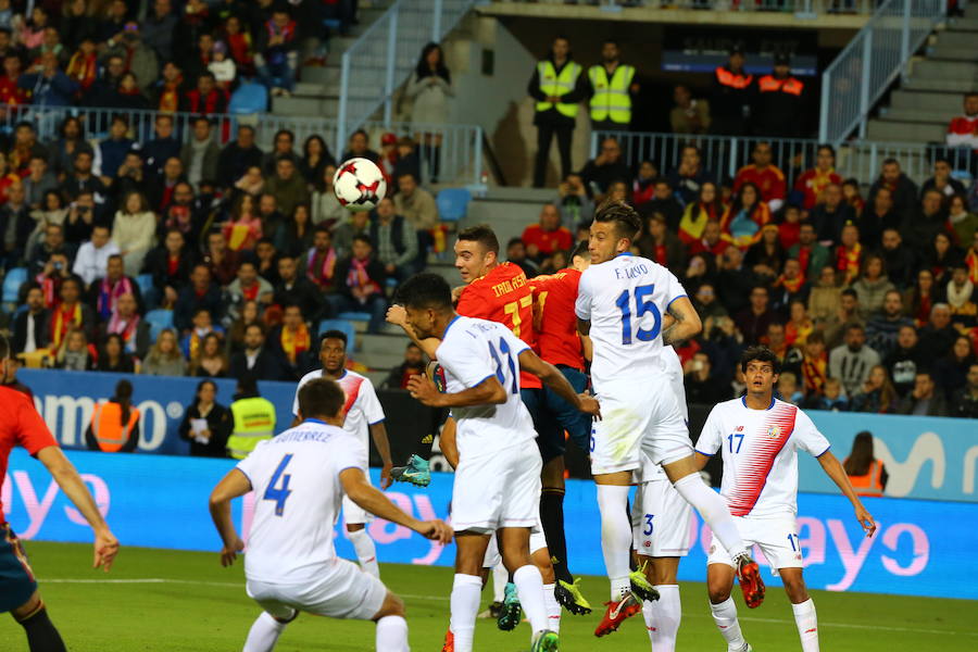 España golea a Costa Rica en La Rosaleda en el amistoso para preparar el Mundial 2018.