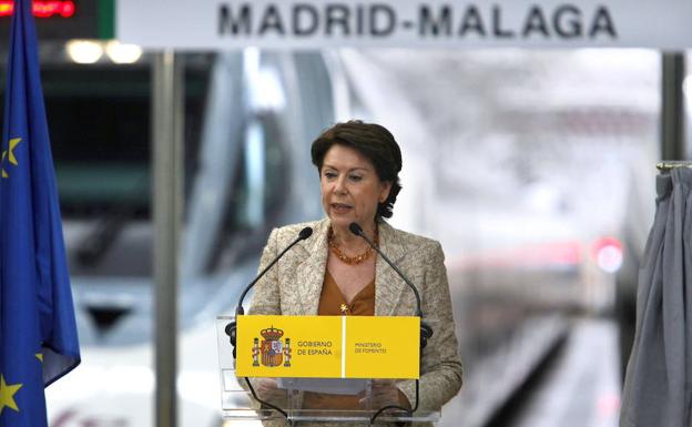 Álvarez el día de la llegada del AVE a Málaga. 