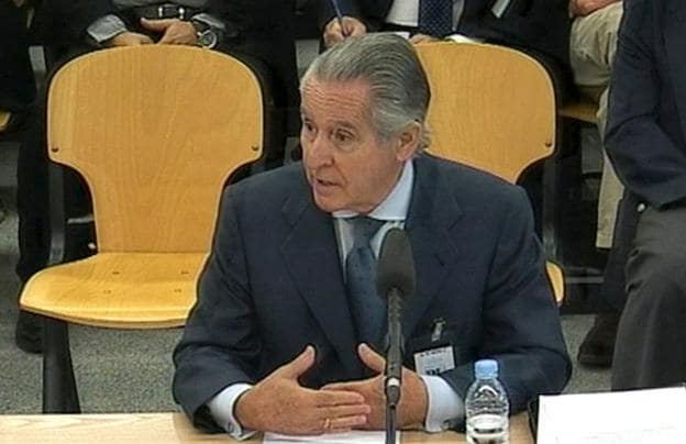 Miguel Blesa, durante el juicio de las tarjetas 'black' en la Audiencia Nacional. :: efe