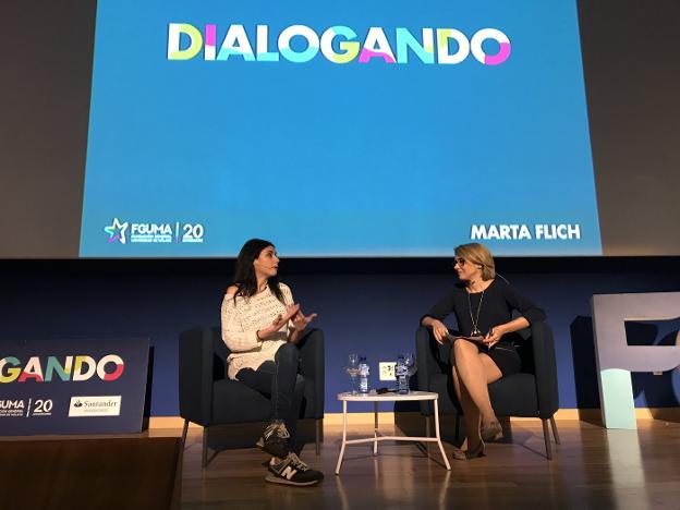 Marta Flich, entrevistada por la periodista Isabel Ladrón de Guevara. :: p. marinetto