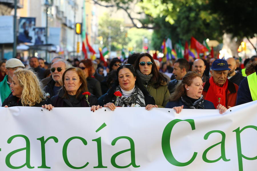 Fotos de la manifestación por el 40 aniversario de la muerte de Manuel José García Caparrós en Málaga