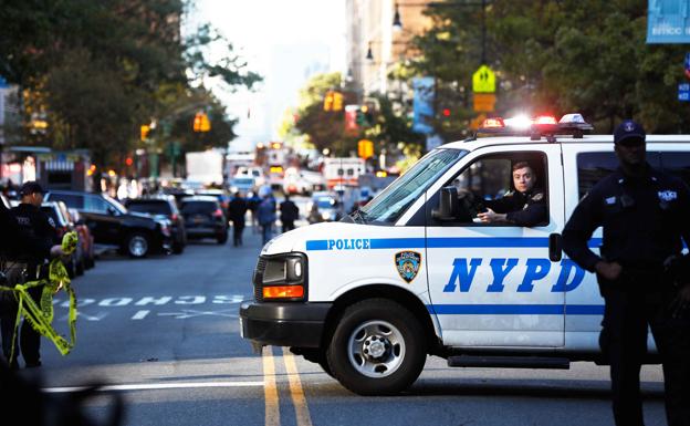 Un furgón de la Policía de Nueva York.