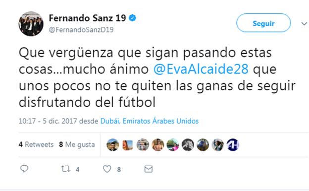 Mensaje de ánimo de Fernando Sanz a la árbitra insultada en Alhaurín.