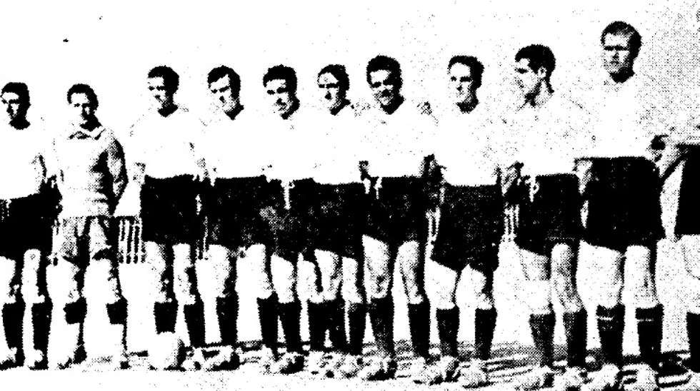 1940. Una formación del Malacitano, antecesor del Málaga.