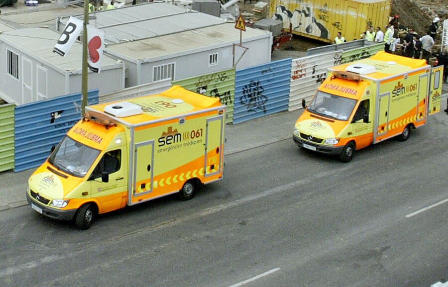 Imagen de archivo de ambulancias del Sistema d'Emergències Mèdiques (SEM) 