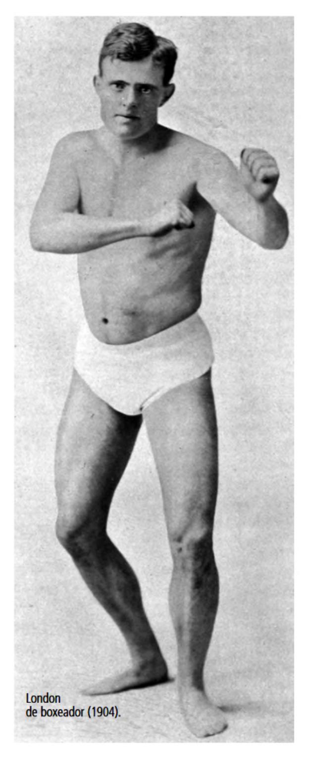 Jack London como minero en el Klondike en 1900,  junto a los perros de un trineo el mismo año, y como boxeador en 1904. :: Reino de Cordelia