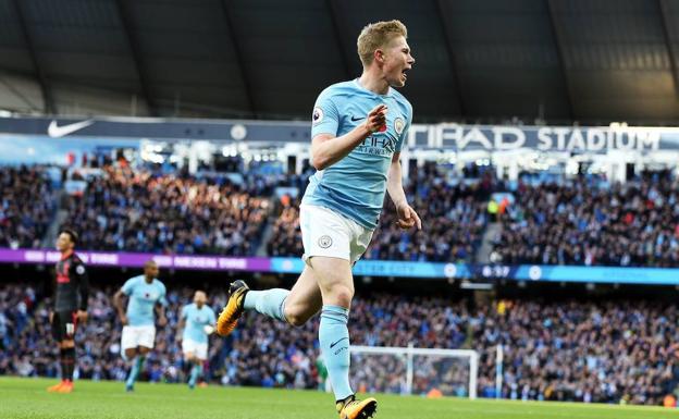 Kevin de Bruyne, en un partido de Premier League.