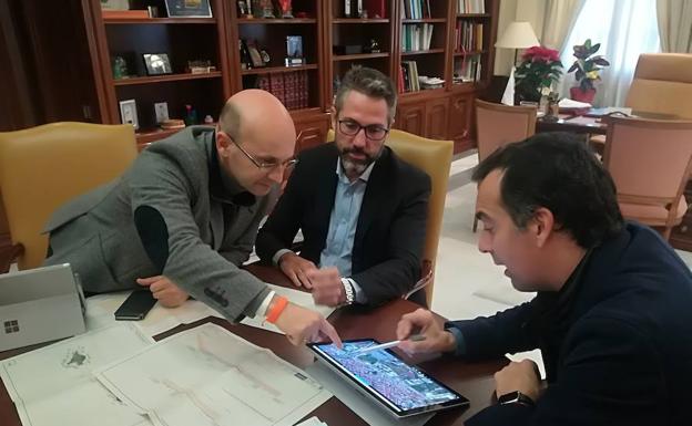 Maldonado, junto a los ediles de Urbanismo e Infraestructuras, las dos áreas involucradas
