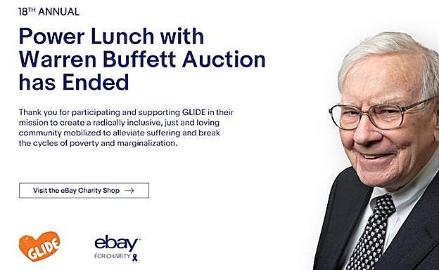 Warren Buffett sigue liderando las subastas en eBay.