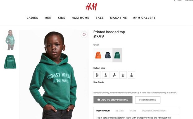 H&M retira finalmente uno de sus anuncios tras las críticas por racismo