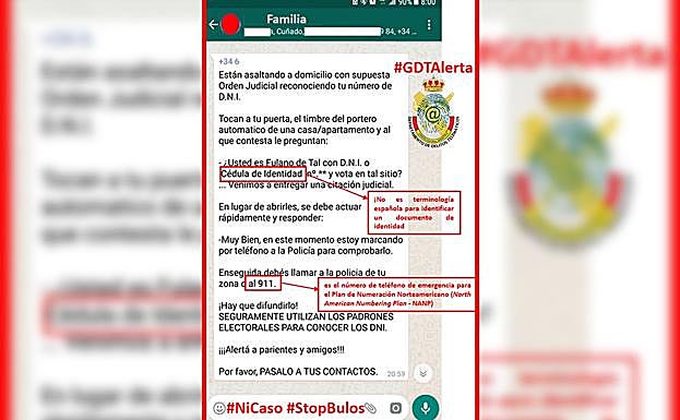 Imagen del nuevo bulo que se está compartiendo por WhatsApp.