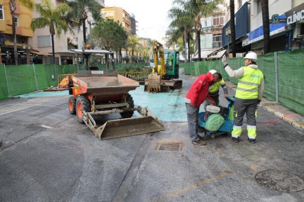 Las obras de peatonalización comenzaron el 8 de enero. :: a. g.
