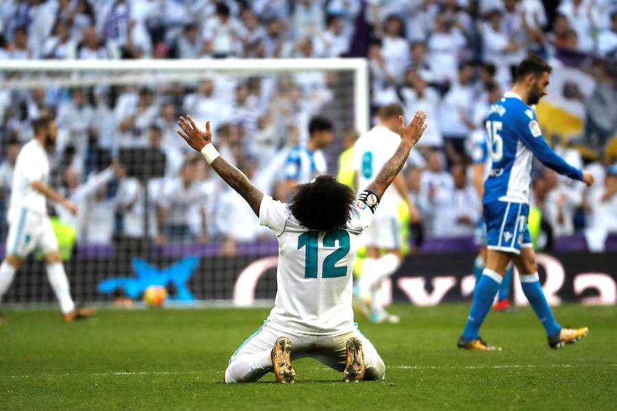 El conjunto de Zidane se dio un festín de goles pese a empezar perdiendo y acabó derrotando al Dépor por un contundente 7-1.