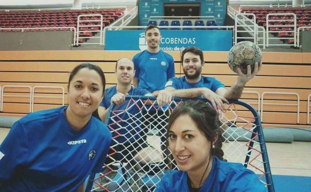 Integrantes del equipo mixto de tchoukball de Málaga