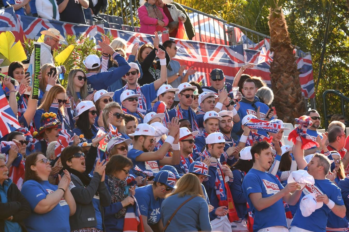 Eliminatoria de la Copa Davis entre España y Grañ Bretaña que se celebra en las instalaciones del Club de Tenis Puente Romano en Marbella 