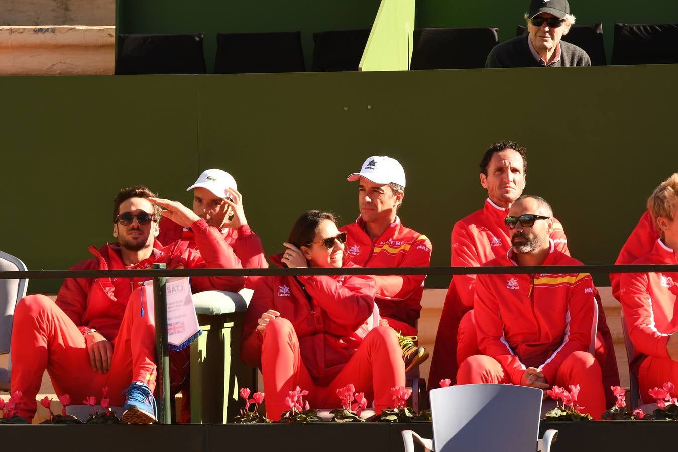 Eliminatoria de la Copa Davis entre España y Grañ Bretaña que se celebra en las instalaciones del Club de Tenis Puente Romano en Marbella 