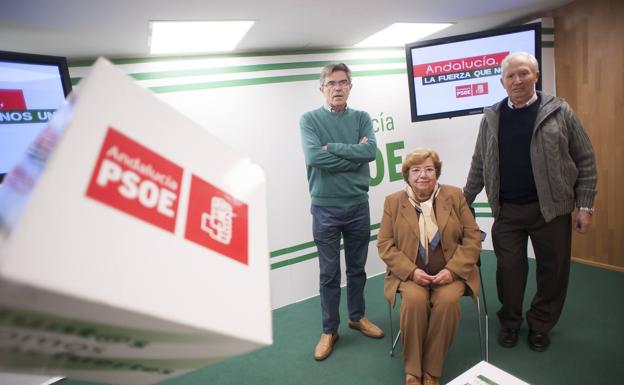 Pedro Toledo Rueda, Marina Torres y Enrique López Ruiz (PSOE)