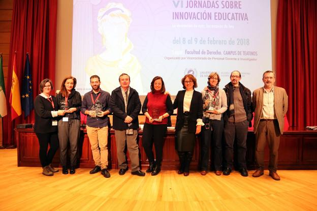 Los galardonados en el premio a la Innovación Educativa. :: crónica