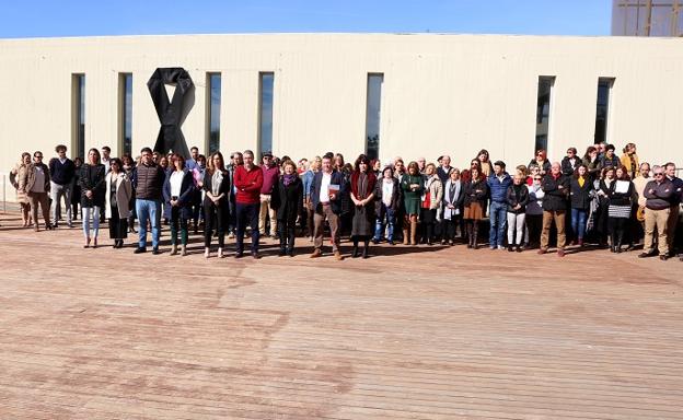 Minuto de silencio en la Diputación de Málaga. 