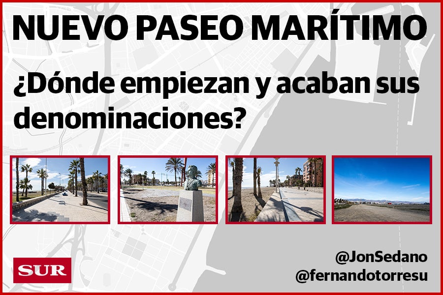 Paseo Antonio Machado, Paseo Antonio Banderas, Calle Pacífico y Paseo Marítimo de Poniente son los nombres que los malagueños suelen utilizar para referirse a la misma zona. 