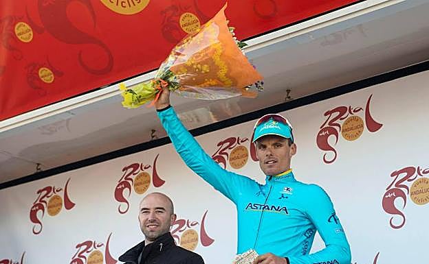 Luis León Sánchez, en el podio. :