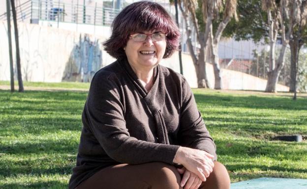 María Luisa Gómez Montes, durante la entrevista, cerca de la Universidad de Málaga