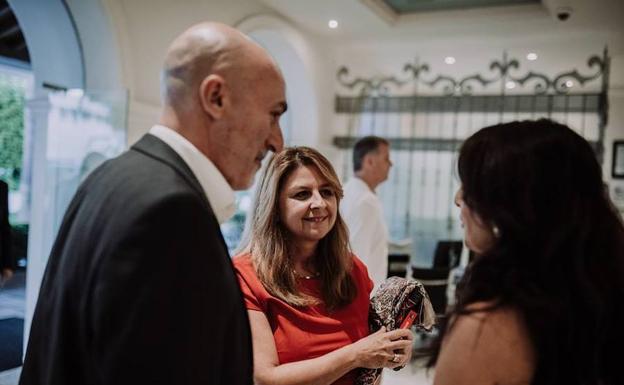 La responsable de RRHH durante uno de los encuentros organizados por la empresa el pasado año.