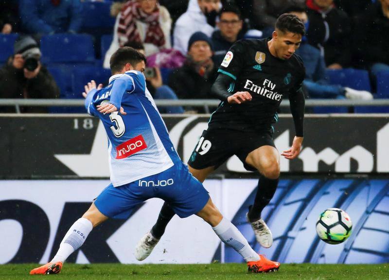 Las mejores imágenes del partido correspondiente a la 26ª jornada de Liga entre el Espanyol y el Real Madrid